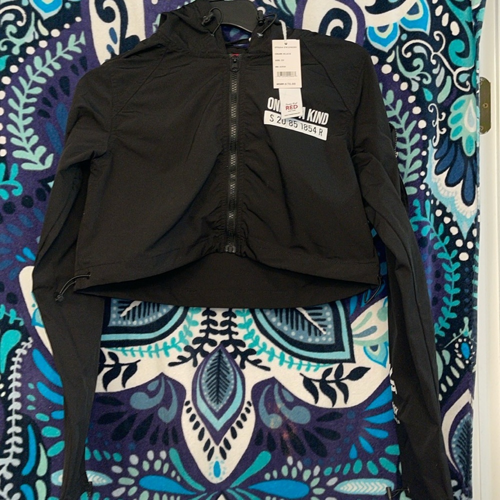 NWT Smoke Rise Red crop jacket XS